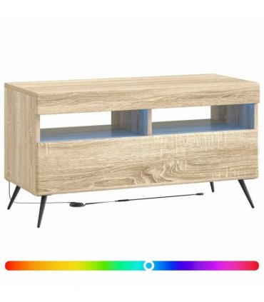 vidaXL LED TV Cabinet Sonoma Oak Engineered Wood — V0672276760