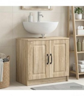 vidaXL Bathroom Sink Cabinet UTRECHT Sonoma Oak 59.5 x 31.5x 59 cm