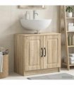 vidaXL Bathroom Sink Cabinet UTRECHT Sonoma Oak 59.5 x 31.5x 59 cm