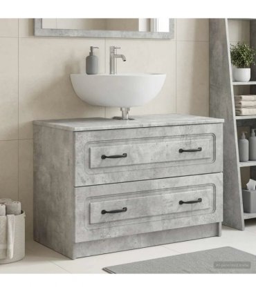 vidaXL Bathroom Sink Cabinet UTRECHT Concrete Grey 82 x 41x 56 cm