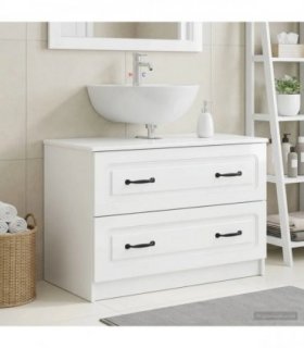 vidaXL Bathroom Sink Cabinet UTRECHT High Gloss White 82 x 41x 56 cm