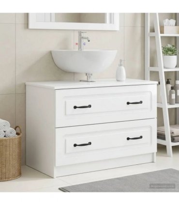 vidaXL Bathroom Sink Cabinet UTRECHT High Gloss White 82 x 41x 56 cm