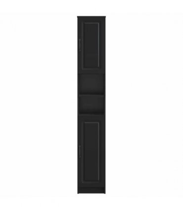 vidaXL Bathroom Cabinet with Open Shelf UTRECHT Black 30 x 31 x 187 cm