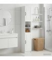 vidaXL Bathroom Cabinet with Open Shelf UTRECHT High Gloss White