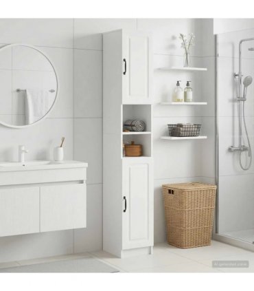 vidaXL Bathroom Cabinet with Open Shelf UTRECHT High Gloss White