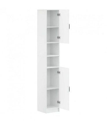 vidaXL Bathroom Cabinet with Open Shelf UTRECHT High Gloss White
