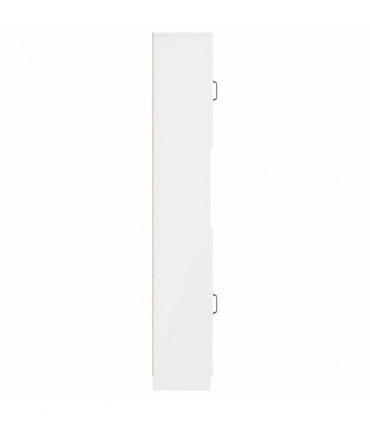 vidaXL Bathroom Cabinet with Open Shelf UTRECHT High Gloss White
