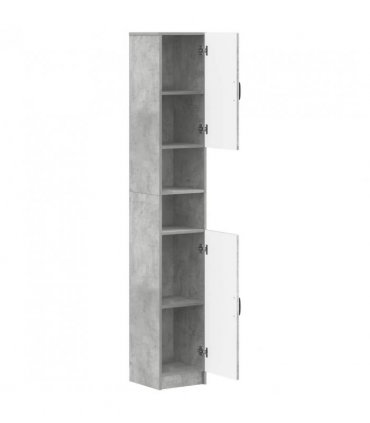 vidaXL Bathroom Cabinet with Open Shelf UTRECHT Concrete Grey
