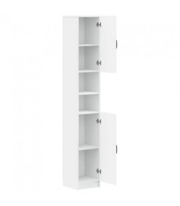 vidaXL Bathroom Cabinet with Open Shelf UTRECHT White 30 x 31 x 187 cm