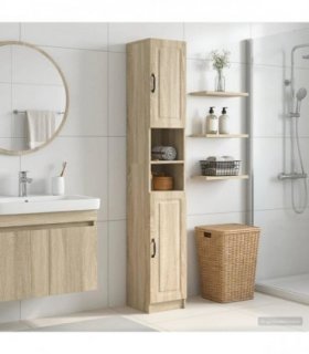 vidaXL Bathroom Cabinet with Open Shelf UTRECHT Sonoma Oak