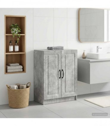 vidaXL Bathroom Storage Cainet UTRECHT Concrete Grey 59.5 x 31 x 77 cm