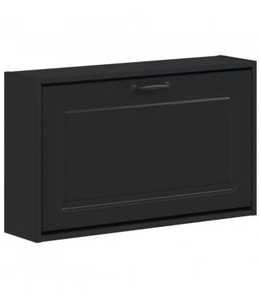 vidaXL Wall-Mounted Shoe Cabinet UTRECHT 71 x 17 x 43 cm Black