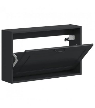 vidaXL Wall-Mounted Shoe Cabinet UTRECHT 71 x 17 x 43 cm Black