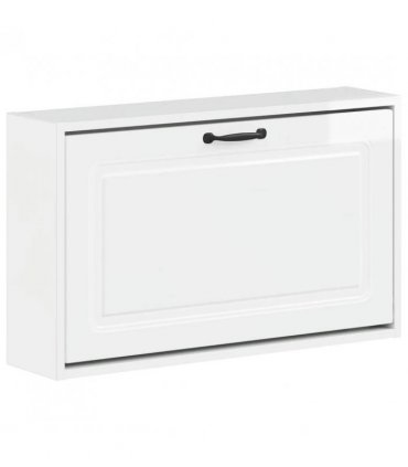 vidaXL Wall-Mounted Shoe Cabinet UTRECHT 71 x 17 x 43 cm — Colour: High gloss white