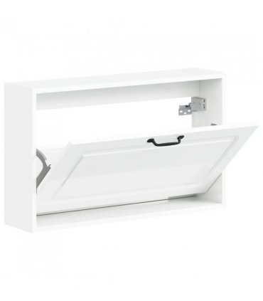 vidaXL Wall-Mounted Shoe Cabinet UTRECHT 71 x 17 x 43 cm — Colour: High gloss white