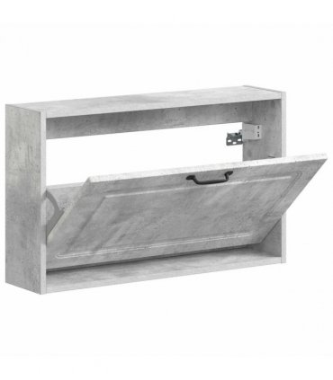 vidaXL Wall-Mounted Shoe Cabinet UTRECHT 71 x 17 x 43 cm Concrete Grey