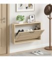 vidaXL Wall-Mounted Shoe Cabinet UTRECHT 71 x 17 x 43 cm Sonoma Oak