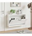 vidaXL Wall-Mounted Shoe Cabinet UTRECHT 71 x 17 x 43 cm White
