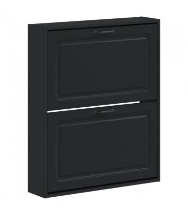 vidaXL Wall-Mounted Shoe Cabinet UTRECHT 71 x 17 x 86 cm Black
