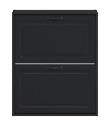 vidaXL Wall-Mounted Shoe Cabinet UTRECHT 71 x 17 x 86 cm Black