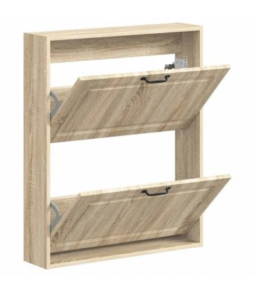 vidaXL Wall-Mounted Shoe Cabinet UTRECHT 71 x 17 x 86 cm Sonoma Oak