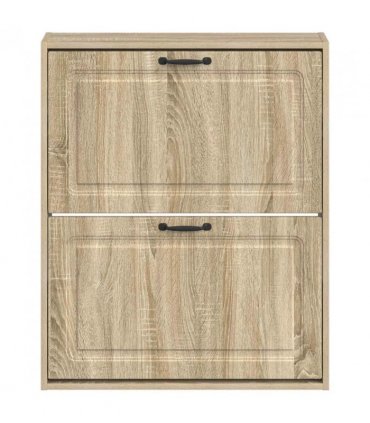 vidaXL Wall-Mounted Shoe Cabinet UTRECHT 71 x 17 x 86 cm Sonoma Oak
