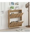 vidaXL Wall-Mounted Shoe Cabinet UTRECHT 71 x 17 x 86 cm Artisan Oak