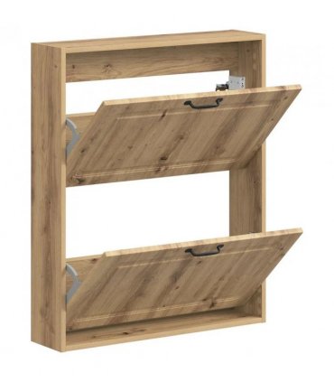 vidaXL Wall-Mounted Shoe Cabinet UTRECHT 71 x 17 x 86 cm Artisan Oak