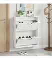 vidaXL Wall-Mounted Shoe Cabinet UTRECHT 71 x 17 x 86 cm White