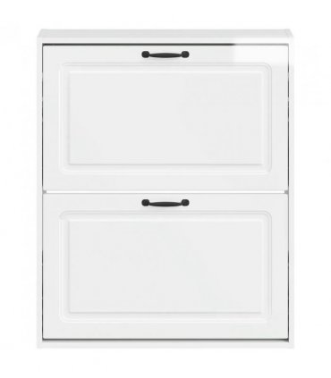 vidaXL Wall-Mounted Shoe Cabinet UTRECHT 71 x 17 x 86 cm — Colour: High gloss white