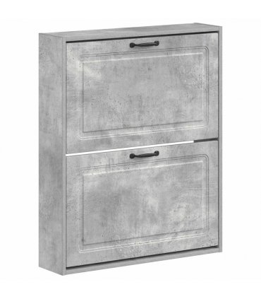 vidaXL Wall-Mounted Shoe Cabinet UTRECHT 71 x 17 x 86 cm Concrete Grey
