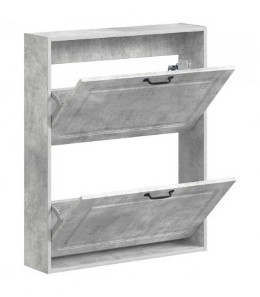 vidaXL Wall-Mounted Shoe Cabinet UTRECHT 71 x 17 x 86 cm Concrete Grey