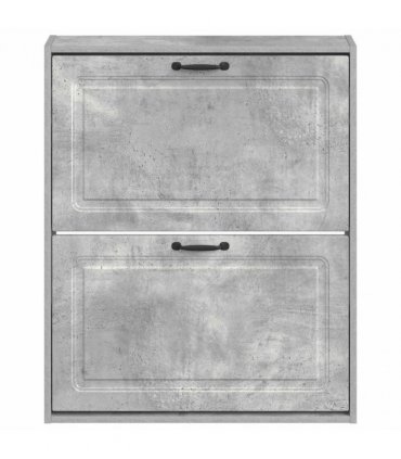 vidaXL Wall-Mounted Shoe Cabinet UTRECHT 71 x 17 x 86 cm Concrete Grey
