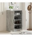 vidaXL Shoe Cabinet UTRECHT 59.5 x 39.5 x 87 cm Engineered Wood — Colour: Concrete grey