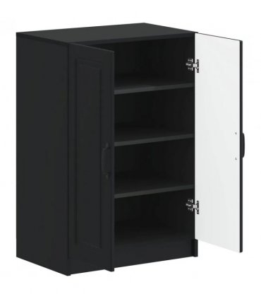 vidaXL Shoe Cabinet UTRECHT 59.5 x 39.5 x 87 cm Engineered Wood Black