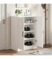 vidaXL Shoe Cabinet UTRECHT 59.5 x 39.5 x 87 cm Engineered Wood White
