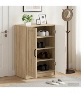 vidaXL Shoe Cabinet UTRECHT 59.5 x 39.5 x 87 cm Engineered Wood — Colour: Sonoma oak