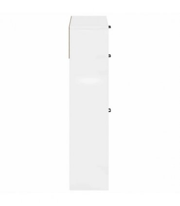 vidaXL Shoe Cabinet UTRECHT 78 x 24 x 100 cm Engineered Wood — Colour: High gloss white