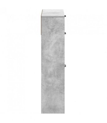 vidaXL Shoe Cabinet UTRECHT 78 x 24 x 100 cm Engineered Wood — Colour: Concrete grey