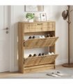 vidaXL Shoe Cabinet UTRECHT 78 x 24 x 100 cm Engineered Wood — Colour: Artisan oak