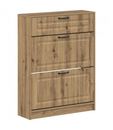 vidaXL Shoe Cabinet UTRECHT 78 x 24 x 100 cm Engineered Wood — Colour: Artisan oak