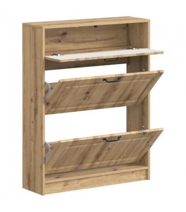 vidaXL Shoe Cabinet UTRECHT 78 x 24 x 100 cm Engineered Wood — Colour: Artisan oak