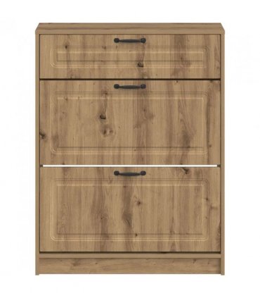 vidaXL Shoe Cabinet UTRECHT 78 x 24 x 100 cm Engineered Wood — Colour: Artisan oak