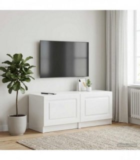 vidaXL TV Cabinet High Gloss White Engineered Wood — V0672276864