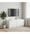 vidaXL TV Cabinet High Gloss White Engineered Wood — V0672276864