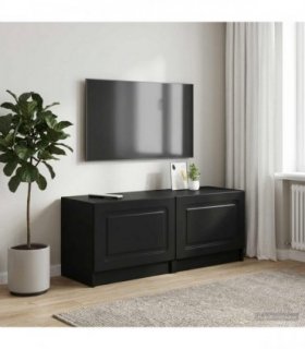 vidaXL TV Cabinet Black Engineered Wood — V0672276868