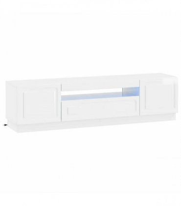 vidaXL LED TV Cabinet High Gloss White Engineered Wood — V0672276869