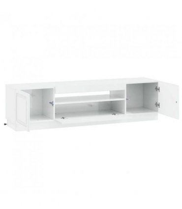 vidaXL LED TV Cabinet High Gloss White Engineered Wood — V0672276869