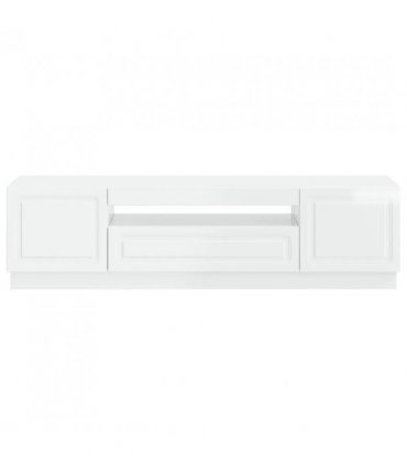 vidaXL LED TV Cabinet High Gloss White Engineered Wood — V0672276869