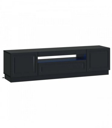 vidaXL LED TV Cabinet Black Engineered Wood — V0672276870